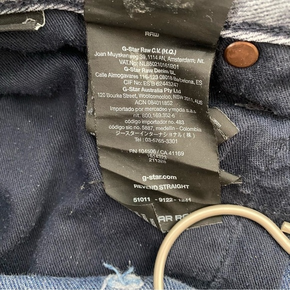 G-STAR Raw Revend Straight Gray Jeans 51011 Men’s Size 32 x 34 - Picture 10 of 12